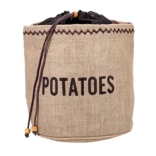 KitchenCraft Natural Elements vrećice za krumpir s zatamnjenom podstavom, Hessian, smeđe, 24 x 24 cm